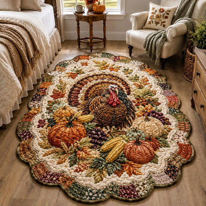 Harvest Turkey Garden Custom Shape Area Rug NCU0DV10074