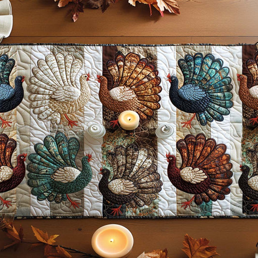Harvest Turkey Quilted Table Runner NCU0NT10444