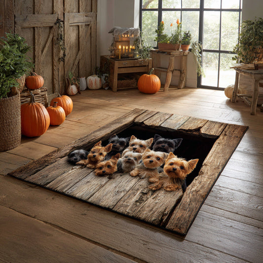 Harvest Yorkie Area Rug NCU0HH1445