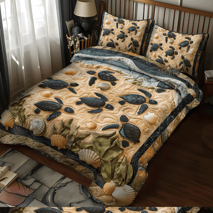 Hatchling Escape 3-Piece Quilted Bedding Set NCU0TH1331