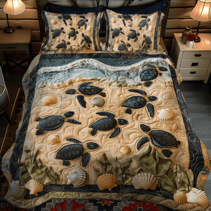 Hatchling Escape 3-Piece Quilted Bedding Set NCU0TH1331
