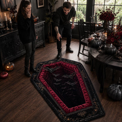 Haunted Coffin Abyss Custom Shape Area Rug NCU0DV9849
