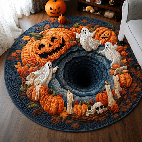 Haunted Descent Quilted Round Mat NCU0PT11861