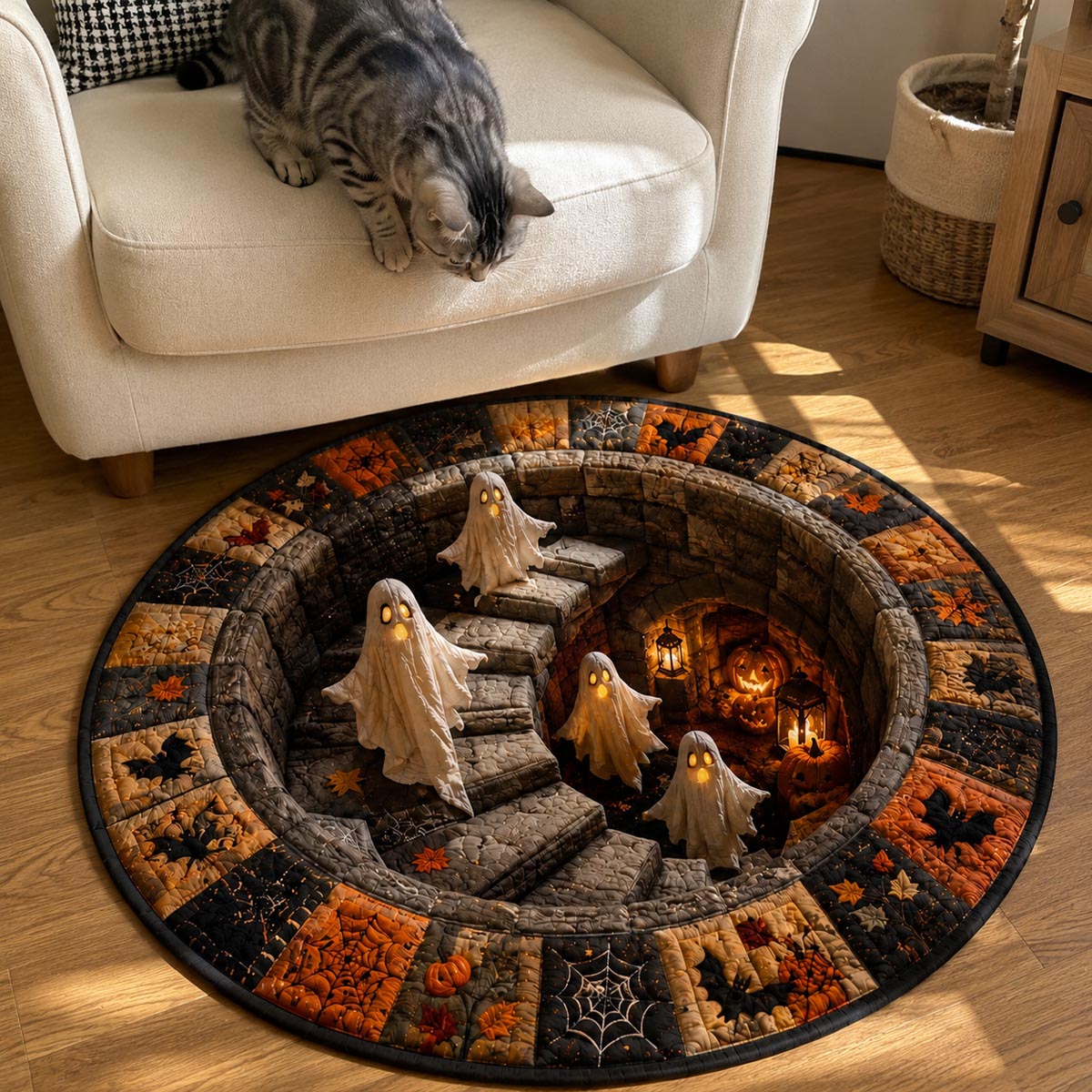 Haunted Stairway Round Carpet NCU0DV9838