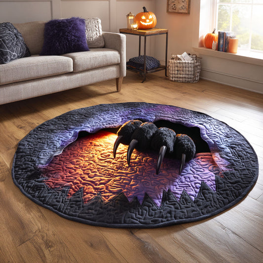 Haunted Cat Quilted Round Mat NCU0TD745