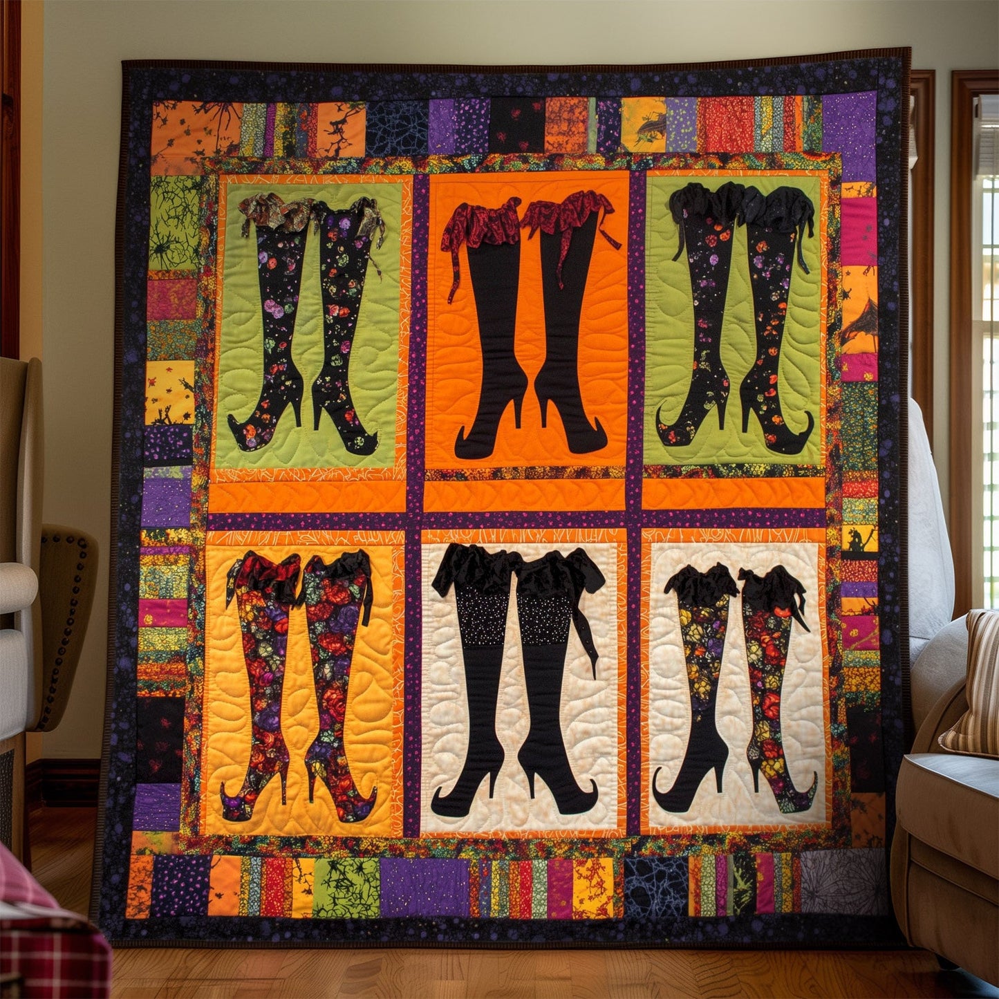 Haunted Fashion Quilted Blanket NCU0TH1541