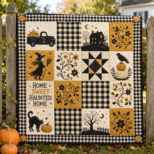 Haunted Grid Quilted Blanket NCU0TD2998