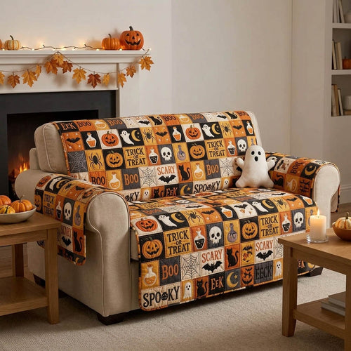 Haunted Halloween Whispers Quilted Sofa Cover NCU0HH2085