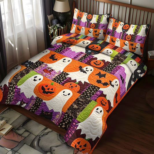 Haunted Harvest Dreams 3-Piece Quilted Bedding Set NCU0DV950