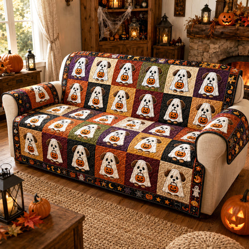 Haunted Hounds Quilted Sofa Cover NCU0TV2106