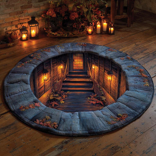 Haunted Lantern Cellar Quilted Round Mat NCU0XD934