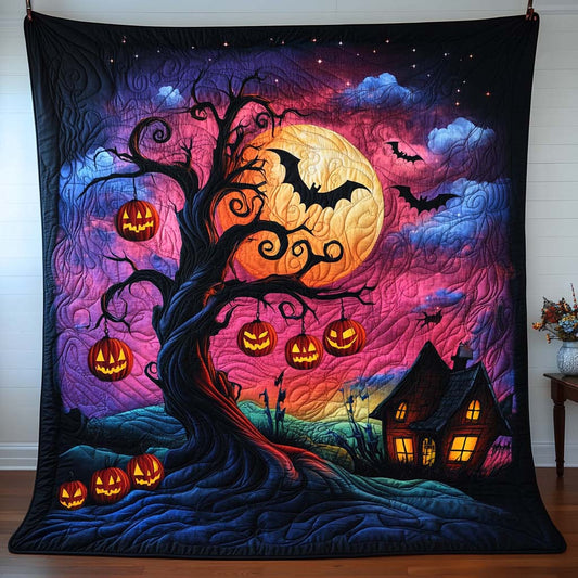 Haunted Moon Tree Quilted Blanket NCU0NT9505