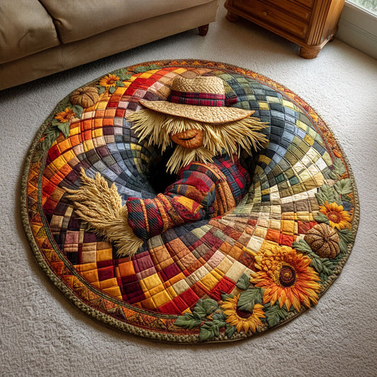 Haunted Scarecrow Quilted Round Mat NCU0TD483