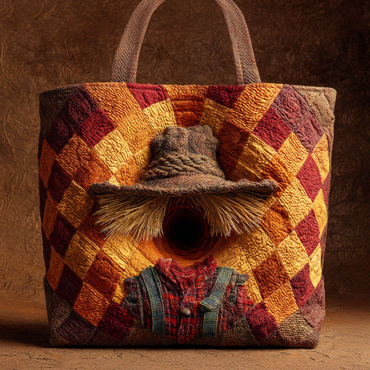 Haunted Scarecrow Quilted Tote Bag NCU0TD578