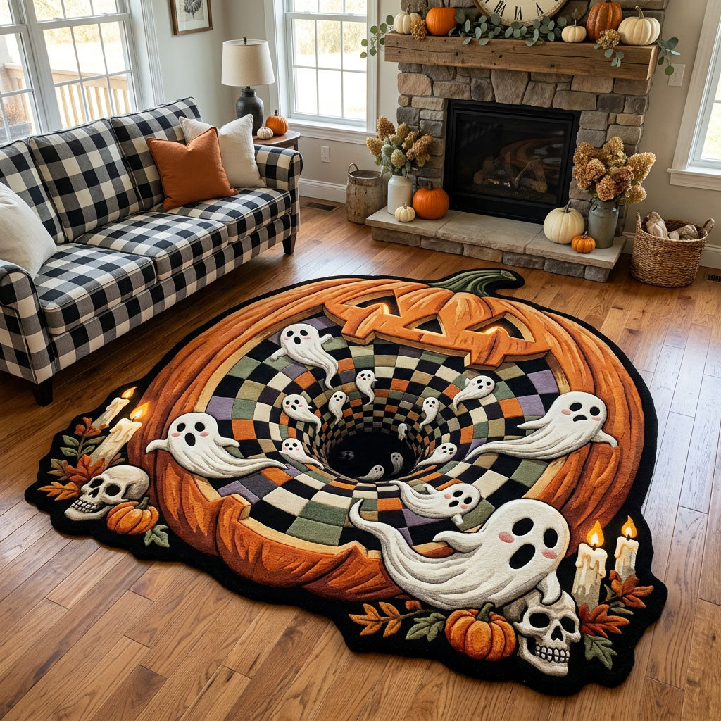 Haunted Spiral Custom Shape Area Rug NCU0PT11831