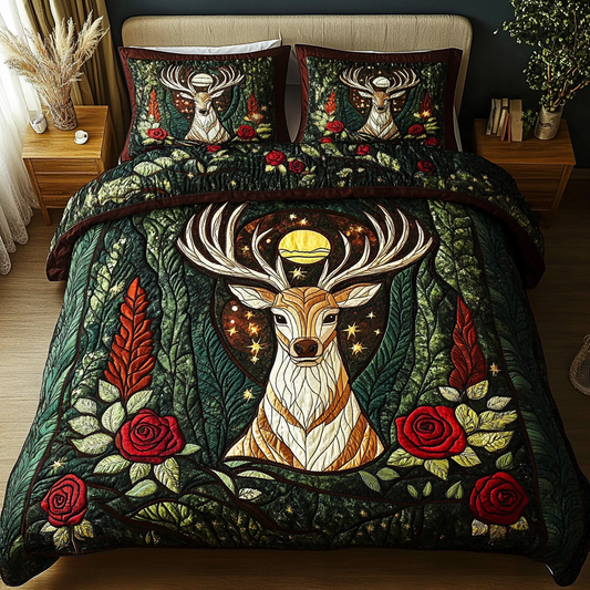 Haven of the Herd 3-Piece Quilted Bedding Set NCU0DK2737