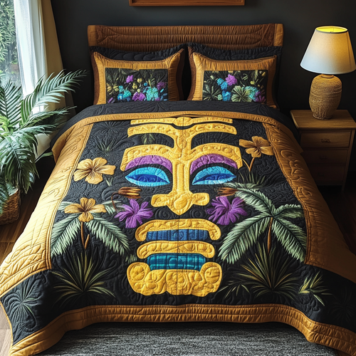 Hawaiian Heritage 3-Piece Quilted Bedding Set NCU0DV5188