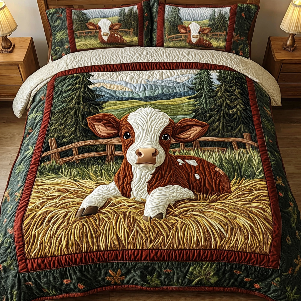 Hayfield Dream 3-Piece Quilted Bedding Set NCU0VH1498