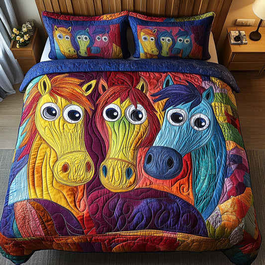 Haystack Humor 3-Piece Quilted Bedding Set NCU0NT6836