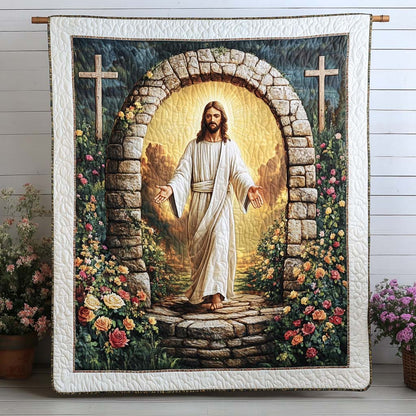 He Lives Quilted Blanket NCU0NT7770