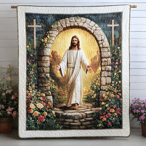 He Lives Quilted Blanket NCU0NT7770