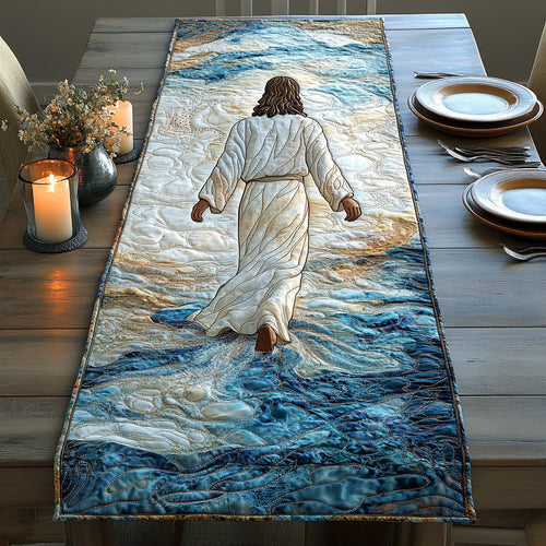 He Walks With Us Quilted Table Runner NCU0DV6660