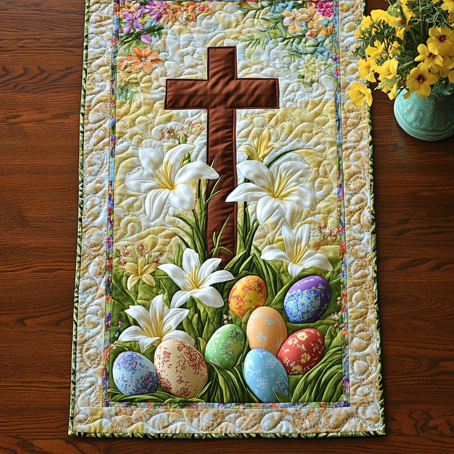 He is Risen Quilted Table Runner NCU0PT4915