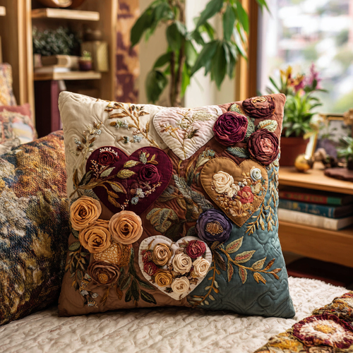 Heart Garden Quilted Pillow Case NCU0DV9124