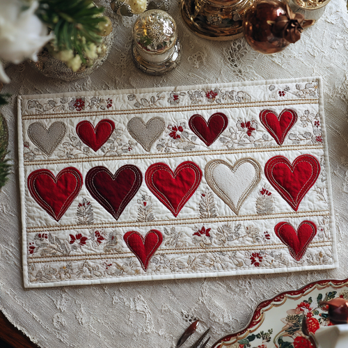 Heart Melody Quilted Placemat NCU0DV9079