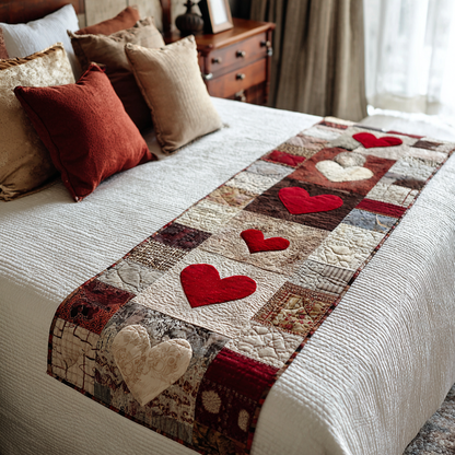 Heart Bloom Quilted Bed Runner NCU0DK8960
