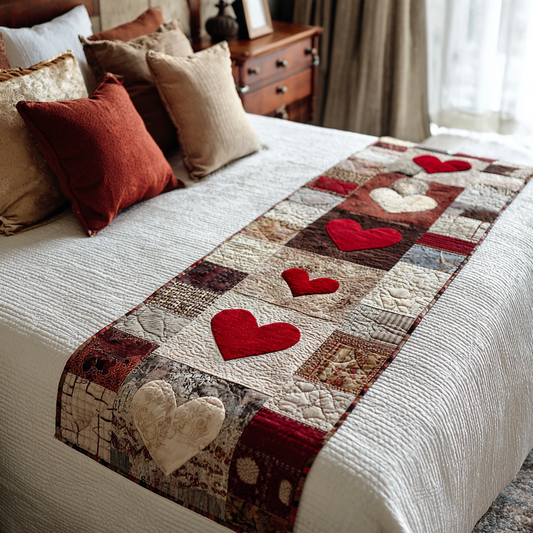 Heart Bloom Quilted Bed Runner NCU0DK8960