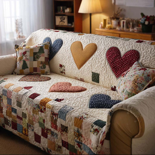 Heart Breeze Quilted Sofa Cover NCU0NT11521