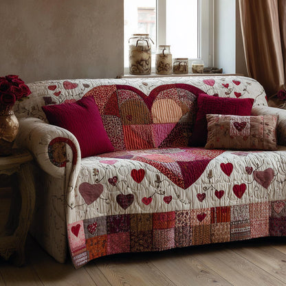 Heart Garden Quilted Sofa Cover NCU0DV9143