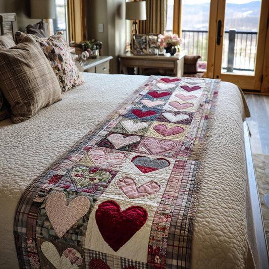 Heart Harmony Quilted Bed Runner NCU0DV9118