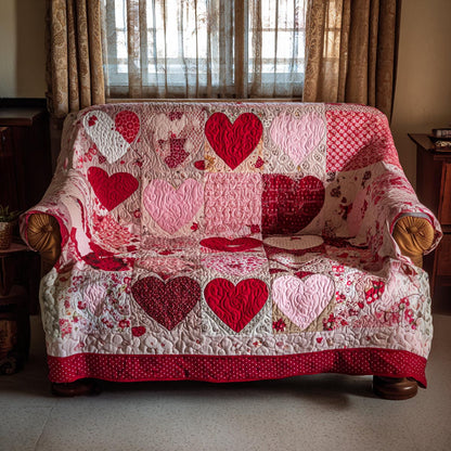 Heart Harmony Quilted Sofa Cover NCU0DV9134