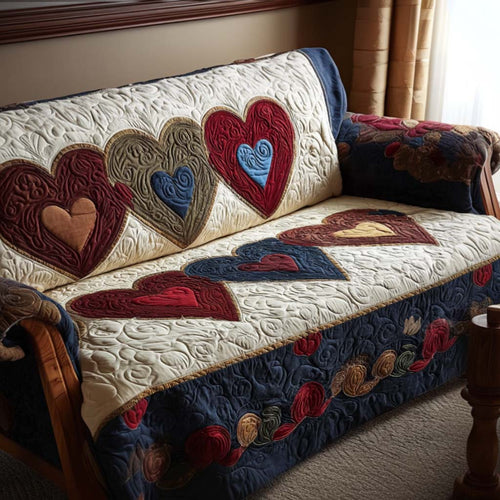 Heart Harmony Quilted Sofa Cover NCU0NT11525