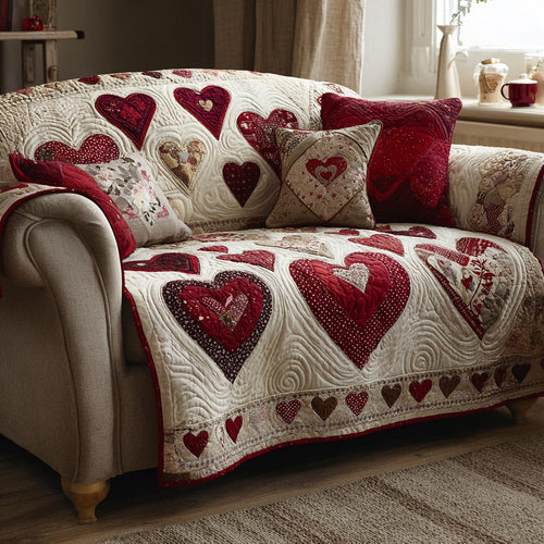 Heart Lane Quilted Sofa Cover NCU0DV9136