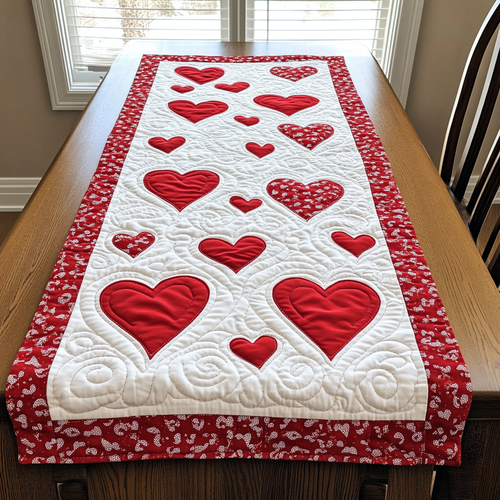 Heart Lane Quilted Table Runner NCU0DK8940