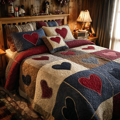 Heart Meadow 3-Piece Quilted Bedding Set NCU0DK11584