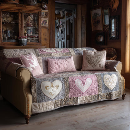 Heart Porch Quilted Sofa Cover NCU0DV9131