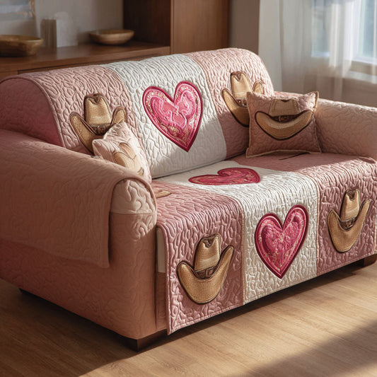 Heart Rodeo Quilted Sofa Cover NCU0TV1407