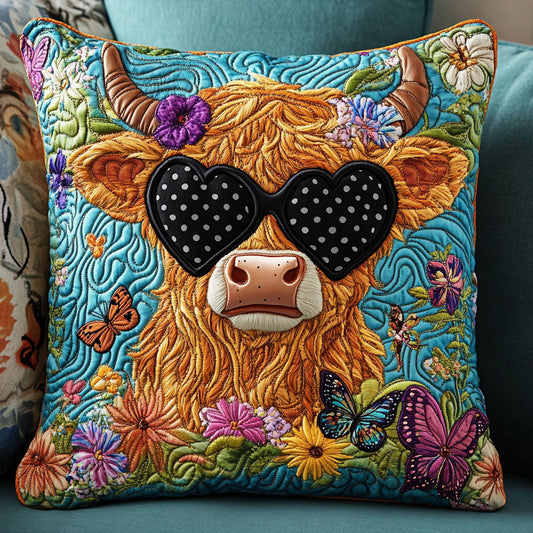 Heart Shades Moo Quilted Pillow Case NCU0NT5741