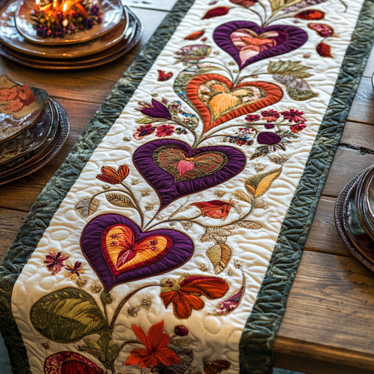 Heart Song Quilted Table Runner NCU0VH2863