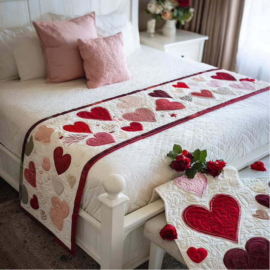 Heart Treasures Quilted Bed Runner NCU0PT10810