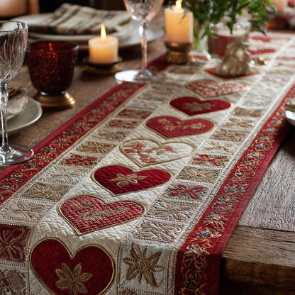 Heart Whisper Quilted Table Runner NCU0DV9075