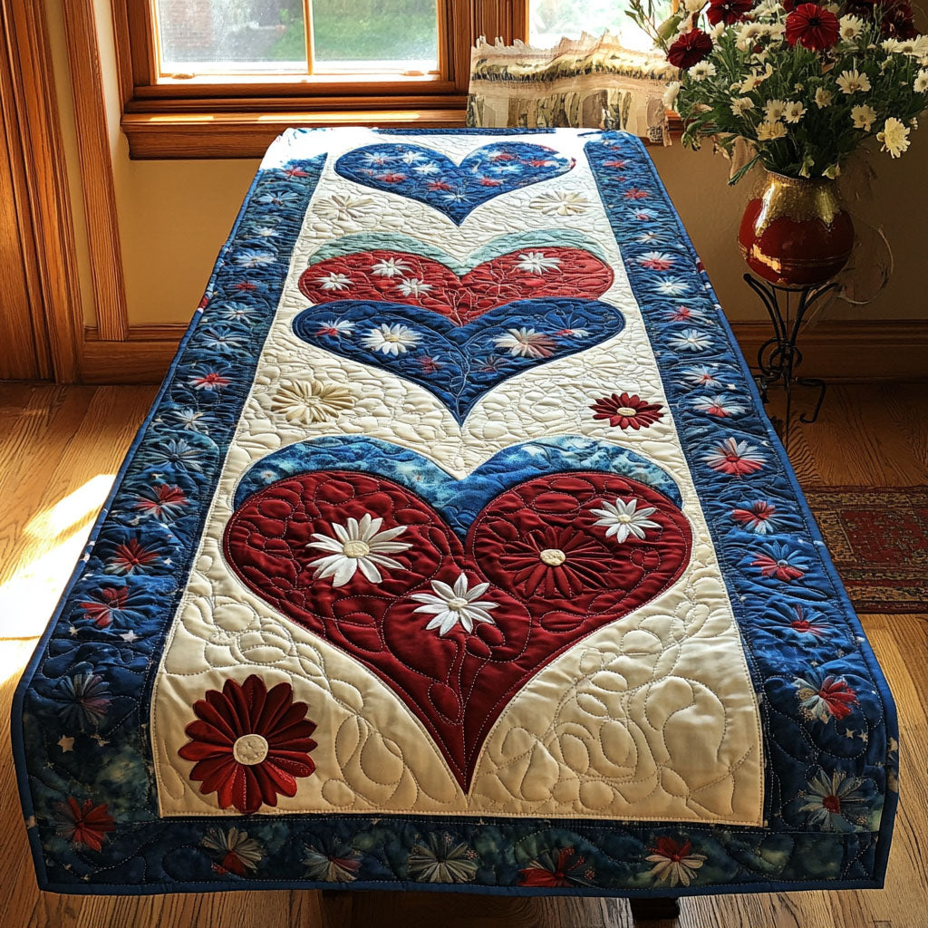 Heart of Freedom Quilted Table Runner NCU0PT3593