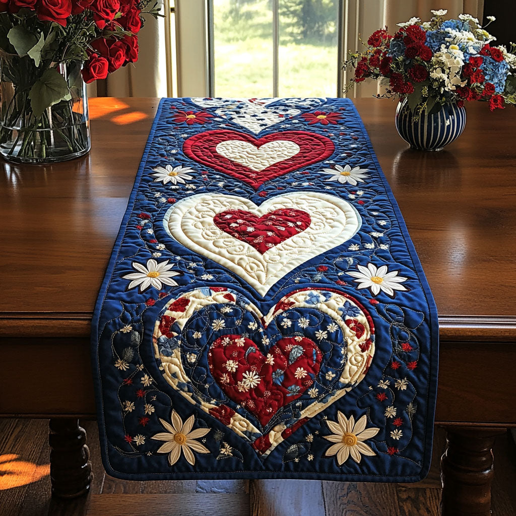 Heart of Independence Quilted Table Runner NCU0PT3594