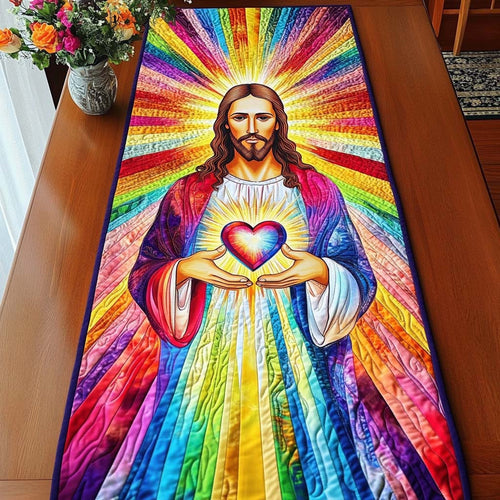 Heart of Light Quilted Table Runner NCU0NT8074