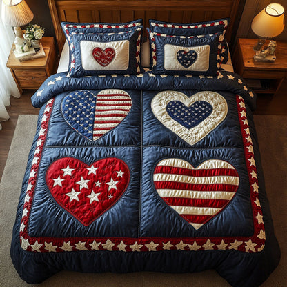Heart of Valor 3-Piece Quilted Bedding Set NCU0NT7404