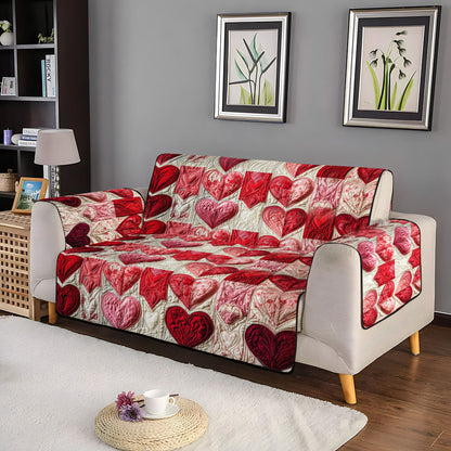 Heartbeat Elegance Quilted Sofa Cover NCU0PT3231